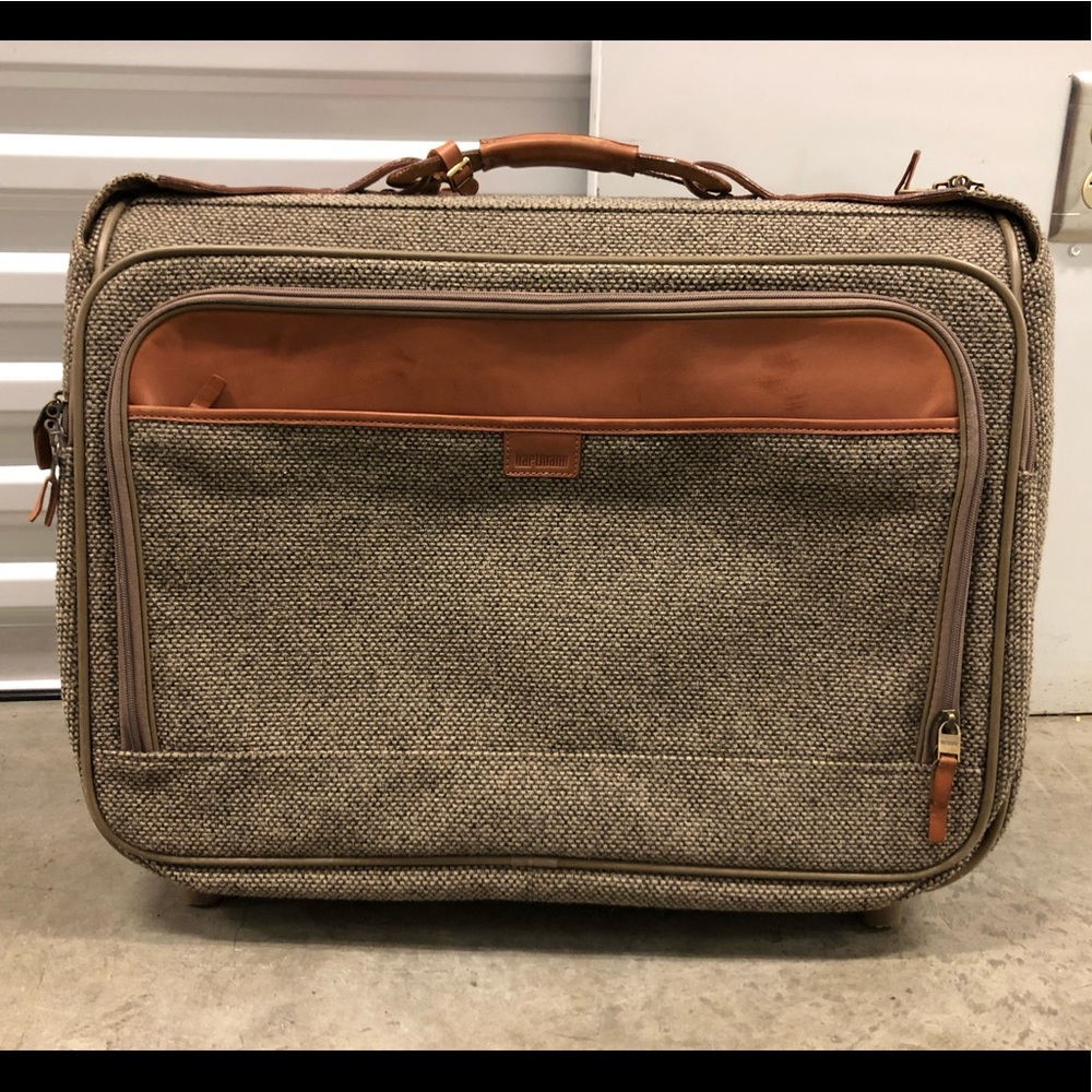 Hartmann Luggage Rolling Garment Bag Tweed Leather
